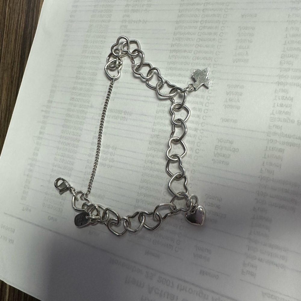 Silver Heart Charm Bracelet